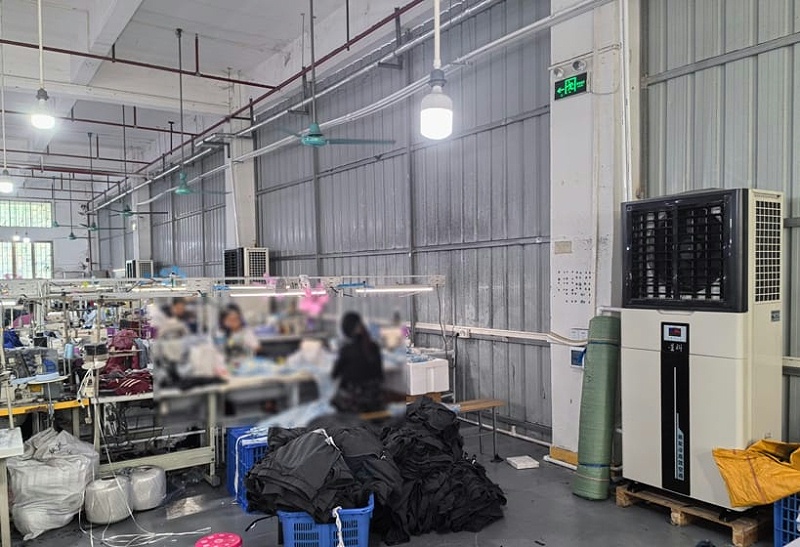 服裝工廠空調新方案：蒸發冷省電空調-立式軸流柜機
