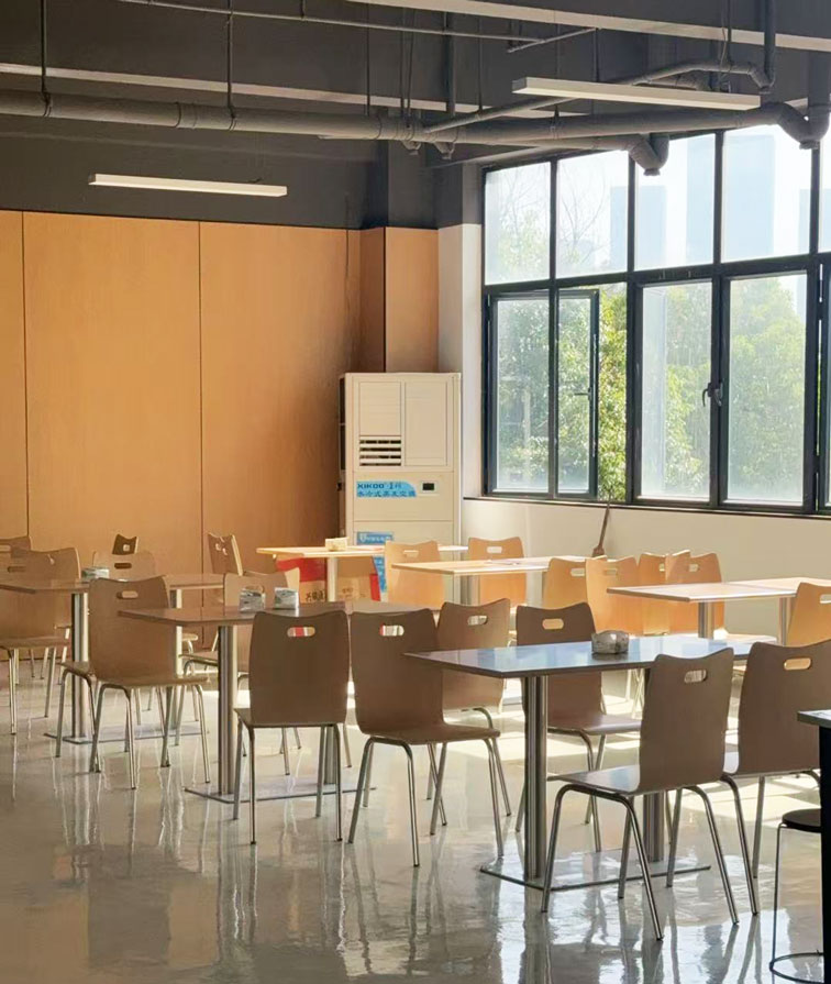 飯堂食堂制冷降溫，安裝蒸發冷省電空調-立式軸流柜機