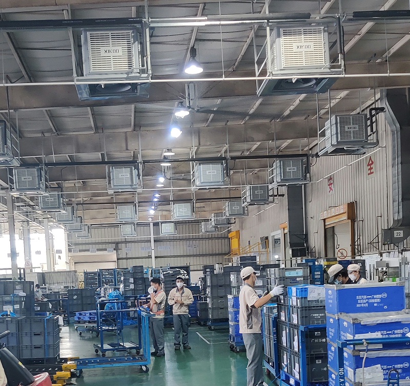 冷風(fēng)機環(huán)保空調(diào)廠房車間案例