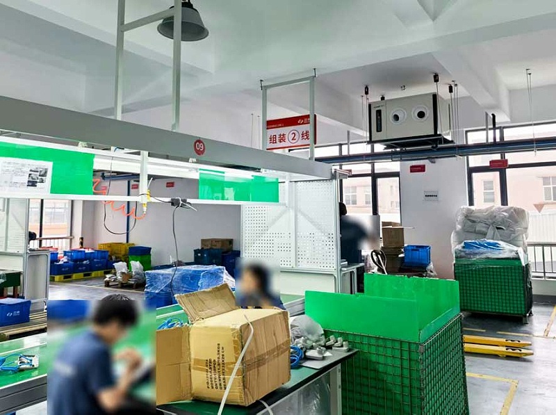 生產車間降溫應用蒸發冷省電空調-臥式射流空調