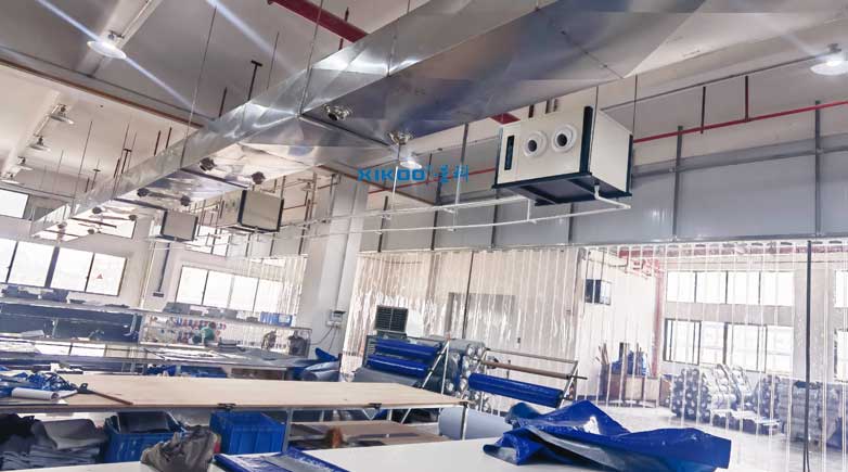 大型車間降溫系統(tǒng)優(yōu)選，蒸發(fā)冷省電空調-臥式射流空調